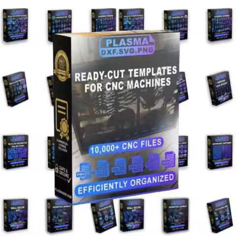 10,000 CNC Files Mega Bundle DXF Files Laser Cut Files Plasma Wood Cutting Geometric Patterns Metal 