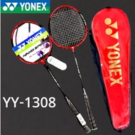 Yonex Badminton Racket YY-1308 / Yonex Badminton Raket /  2 Badminton Racket With Bag 🔥READY STOCK🔥