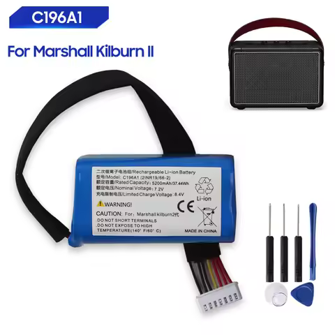 Replacement Battery C196A1 For Marshall Kilburn II 2 Gen Bluetooth Outdoor Bluetooth Speaker 5200mAh