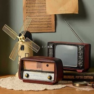 🚓Vintage Cabinet Decoration Old-Fashioned Phonograph Radio Model Photo Props Bar Home Creative Decorations