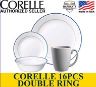 Corelle 16pc Double Ring Dinnerware Set Livingware Dinner Serve Set plate