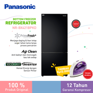 Panasonic NR-BX421BPKD Kulkas 2 Pintu Bottom Freezer + inverter + Prime Fresh [465 L] - Black