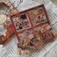 Vintage journal PET sticker 100PCS  junk journal stickers journal stickers set 100 sheets