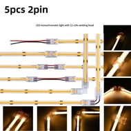 5pcs 8mm 2pin COB LED Strip Connector Tape Lights L Shape LED Corner Connectors for SMD COB 5050 283