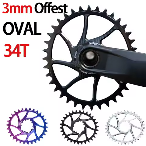 PASS QUEST oval dish 32 34 36 teeth Chainring 3mm Offset mtb crown For Sram xx xx1 X01 X01 Eagle X0 