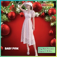 seoyeon gaun korea dress anak perempuan 13-19thn remaja natal pink