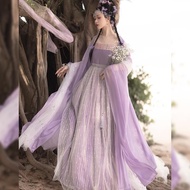 [Ready Stock] Hanfu Ancient Costume Traditional Hanfu Chinese Style Women's Clothing Improved Hanfu Tang Made Quote Skirt Large Sleeve Shirt Spring Summer Suit Ancient Style Fairy Style Hanfu Suit