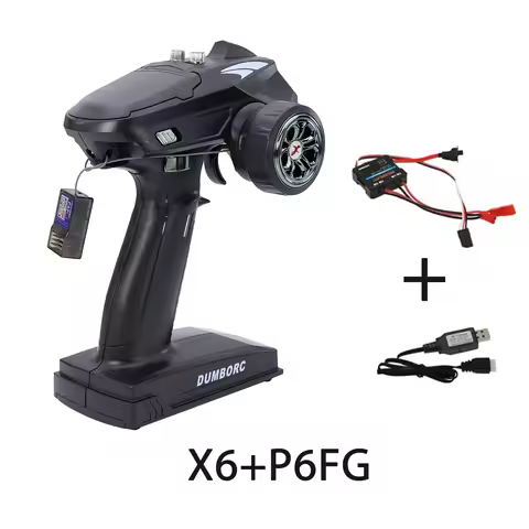 Dumbo RC X6 X4 X6P 2.4G 6CH Transmitter w/ P6FG Gyro P6F Receiver for 1/16 1/10 1/8 MN86K MN99S MN D