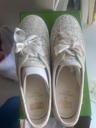 幸福傳承 prewedding Keds X Kate Spade 銀白色閃閃厚底波鞋
