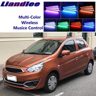 LiandLee Car Glow Interior Floor Decorative Seats Accent Ambient Neon light For Mitsubishi Mirage 2012~Onwork