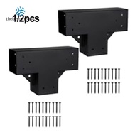 (THEBEST) 4x4inch Steel DIY Pergola Hardware Kit 3Way Right Angle Corner Bracket with Base