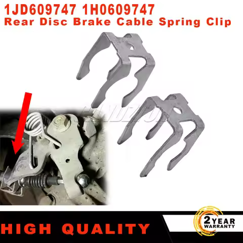 2Pcs New Rear Disc Brake Cable Spring Clip Silver 1JD609747 1H0609747 For VW Bora Golf MK4 Polo 9N B
