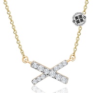 pompeii31/5Ct TW Diamond X Cross Pendant Yellow Gold Women's