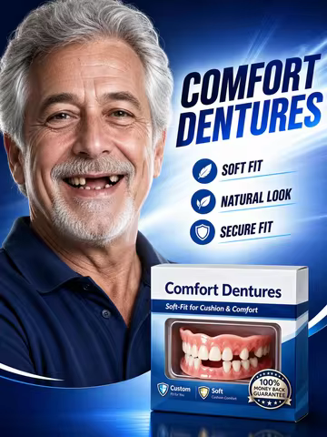 Fake Teeth Instant Dentures Removable Natural Smile Solution for Missing Teeth Comfortable Fit Easy 
