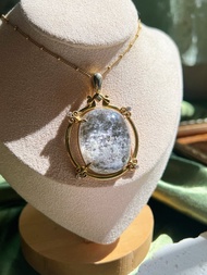 霧霾藍幽靈水晶吊墜