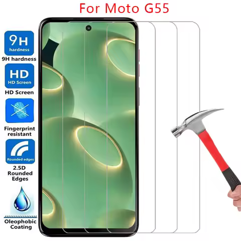 phone case for motorola moto g55 tempered glass on motog55 motog g 55 55g 5g back cover 360 motorola