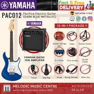 Yamaha PAC012 Pacifica Electric Guitar with GA15II Amplifier Speaker - DARK METALLIC BLUE (PAC 012/ PAC-012)