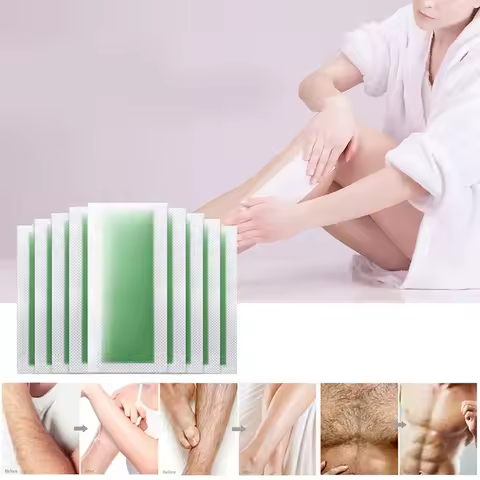 Hair Removal Strip Paper 10pcs Hair Removal Tool Wax Strips Double Side Waxing Wipe Sticker for Face