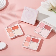 ZVEV~Pink Transparent Blush High Disc Blush Cream Blush Palette Expanded Color Matte High Gloss Brig