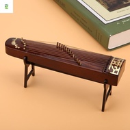 LUOLVTH Chinese Guzheng Statue, Portable Wooden Miniature Guzheng Model, Lightweight Brown Musical I