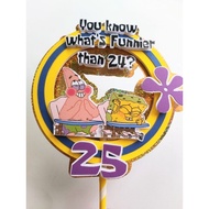 [SG SELLER] SpongeBob 25th birthday 3d cake topper