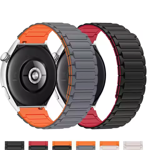 Magnetic Loop Strap 22mm For Samsung Galaxy Watch 3 45mm Soft Silicone Band For Galaxy Watch 46mm Ge