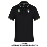 2021 Baharu Lelaki dan Wanita Baju Polo Lengan Pendek T-Shirt Pasukan Itali Kolar Turn-down Peminat 