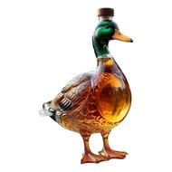 Whiskey Glass Container Whiskey Gift Decanter Duck Whiskey Decanter 350ml with Stopper – Unique Stra