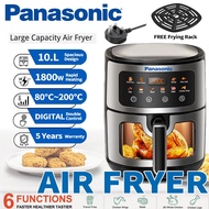 【10-year warranty】Panasonic Air Fryer 8/10L Non-stick Electric Oven Convection Air Fryer Oil Free Gr