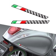 1 Pair 3D Motorcycle Reflective Sticker Italy Flag Racing Tank Side Decals For VESPA GTS GTV LX LXV 