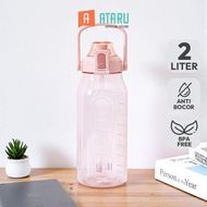 Ataru Tritan 2 Ltr Drinking Bottle - Pink Tumbler Water Bottle Drinking Place Drinking Bottle Water 