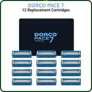 DORCO Pace 7 Replacement Razor Cartridges – 7-Blade System (12pcs)