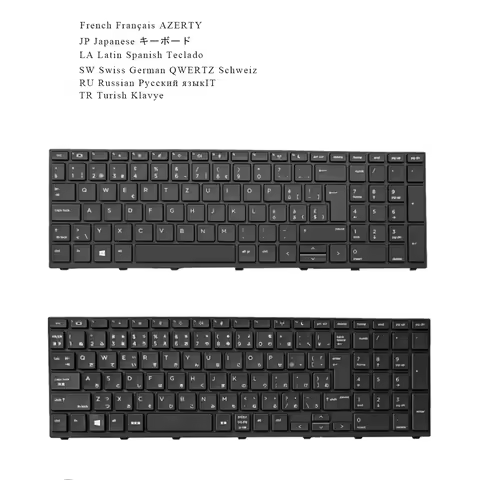 New French Swiss JP Latin Russian TR Keyboard for HP Probook 650 /655 G4 ,450 / 455 /470 /650 / 655 