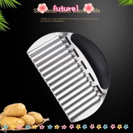 FUTUREE Potato Cutter, Heavy Duty Wavy Potato Slicer, Durable with Handle Stainless Steel Vegetable 