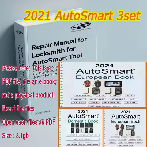 2021 AutoSmart 3 E-Book Set (Asian, European Domestic) – Professional Automotive Locksmith Guide by 
