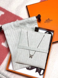 Hermes Mini Pop H 奶茶色銀鏈