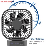 Mini USB Fan Rechargeable Battery Fan with Timer Strong Wind