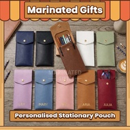 [SG Cheapest] Personalised Stationary Pouch | Premium PU Leather | Customized Gift | Makeup Pouch