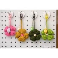 Handmade 4-Leaf Clover Stuffed 2-layer wool keychain | Lovely Charm