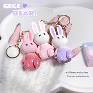 lipmatte liptint Gege bear Cute Color Water Gloss Lip Glaze Keychain Bunny Pendant Moisturizing Mirr