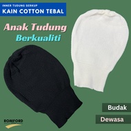 Anak Tudung Budak Sekolah Cotton Berkualiti Inner Snowcap Serkup Skarf
