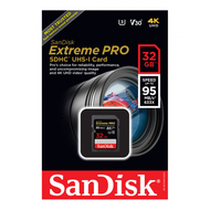 (พร้อมส่ง) Sandisk SD 32GB Extreme Pro Class10 ความเร็ว 100MB/s แซนดิสก์ เมมโมรี่การ์ด เอสดีการ์ด ประกันศูนย์ไทย ตลอดอายุการใช้งาน รุ่น SDSDXXG_032G_GN4IN by MP2002