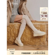 73hours Women's Shoes Cinnamon Roll Autumn New Style Lightweight Heightening Sports Casual Shoes Sma