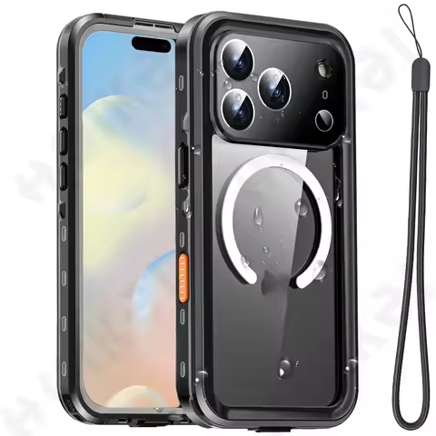 IP68 Waterproof Magnetic Case For iPhone 18 17 16e 16 15 14 13 Air Pro Max Protector Full Body Prote