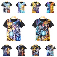 Naruto Shippuden Uchiha Sasuke Children's Clothing Model 1 3D Anime T-Shirt for Children and Adults 