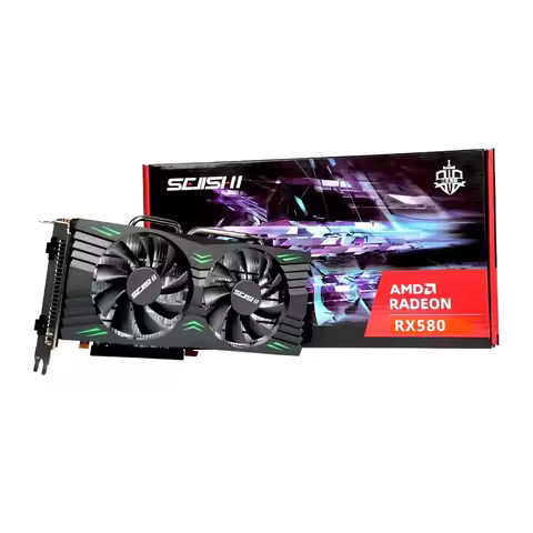 SEJISHI SJS Custom Original RX580 Screen Card 8GB 2048SP Dual Fans Gaming Box Envinda Video Cards RX