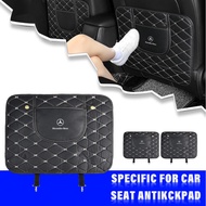 Car Anti-kick Pad Interior Pu Leather Auto Seat Back Protector Pads Anti Scratch For Mercedes Benz A