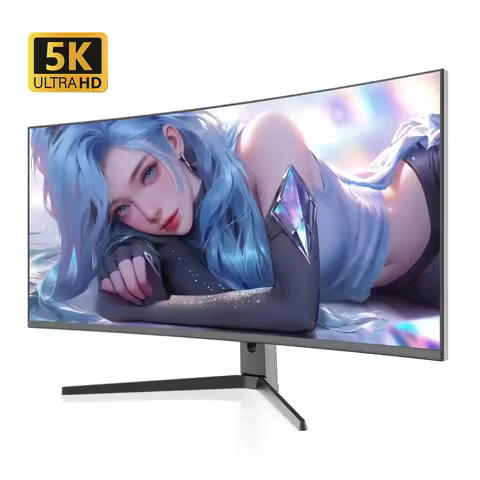 40-Inch Curved 5K 4K LCD IPS Monitor with 120Hz 144Hz Ultra Wide Full HD LED Screen Display for Gami