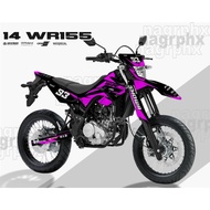 decal yamaha wr 155 - decal stiker keren variasi wr155 code wr-14 - magenta