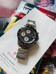 靚仔 絕版 vintage 黑色粉面 Tudor 79170 蠔式轉圈款自動計時錶，熊貓面 Oysterdate 勞的底 ，全表原裝對期已驗證，淨表。100 % authentic vintage r